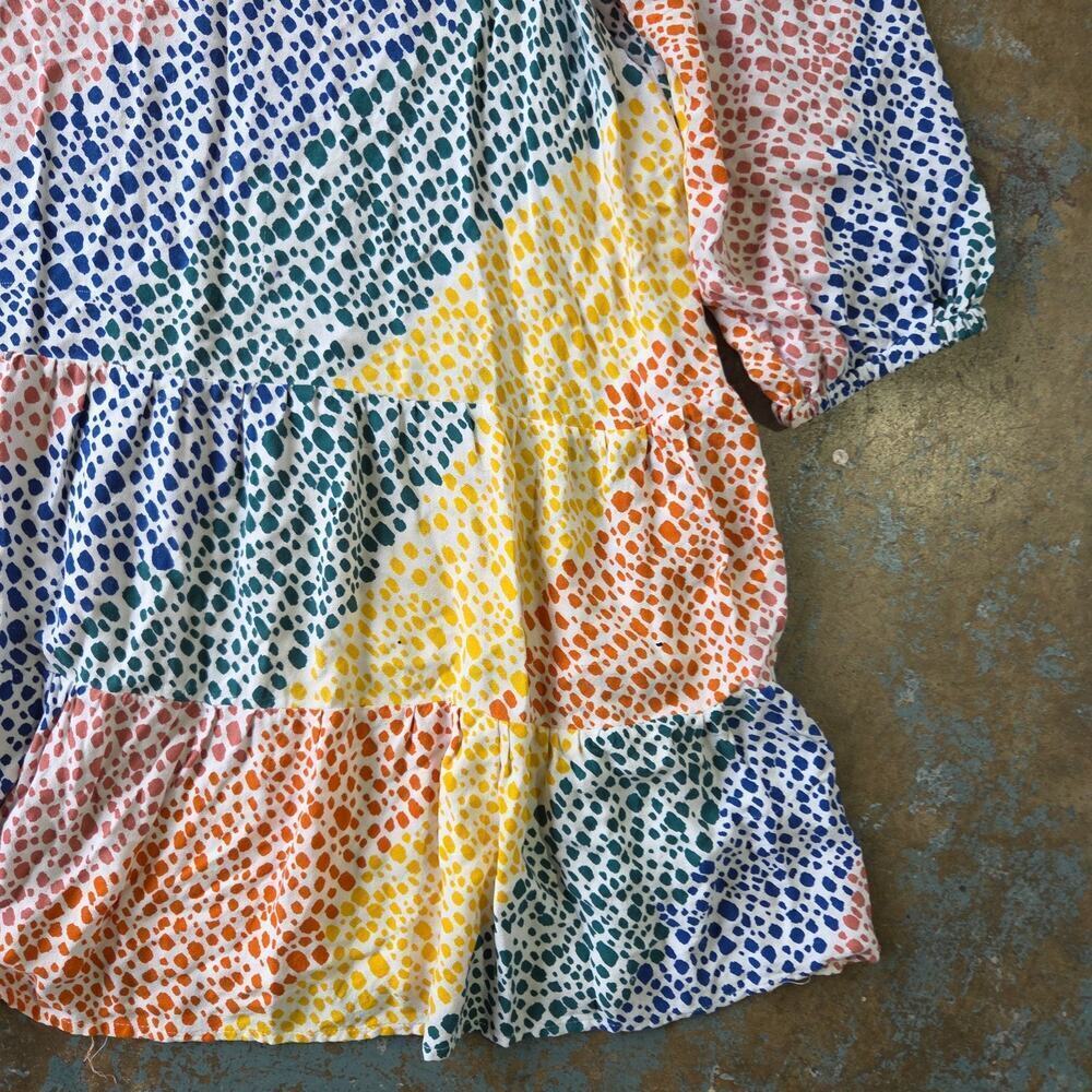 Eloquii Elements Colorful Dress Plus Size 18 Dots Whimsical Rainbow Fun Mod - Picture 7 of 12